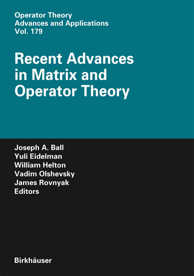 Recent Advances in Matrix and Operator Theory