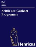 Kritik des Gothaer Programms