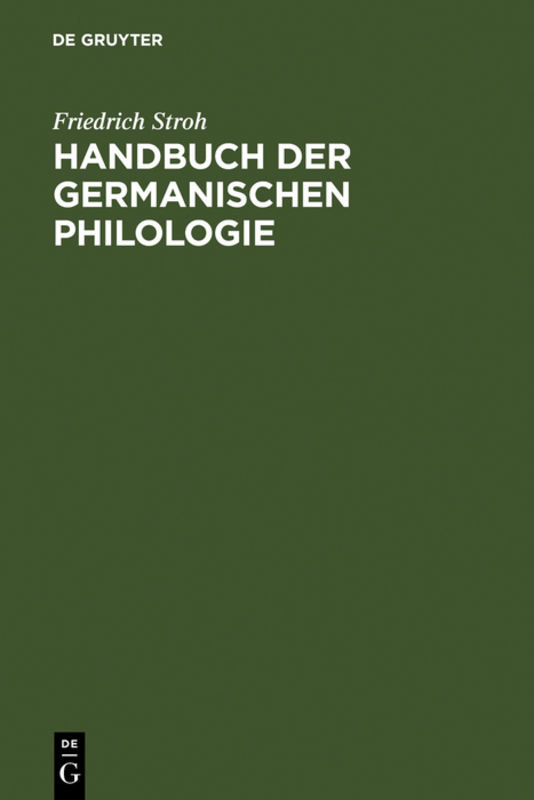 Handbuch der germanischen Philologie