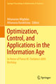 Optimization, Control, and Applications in the Information Age