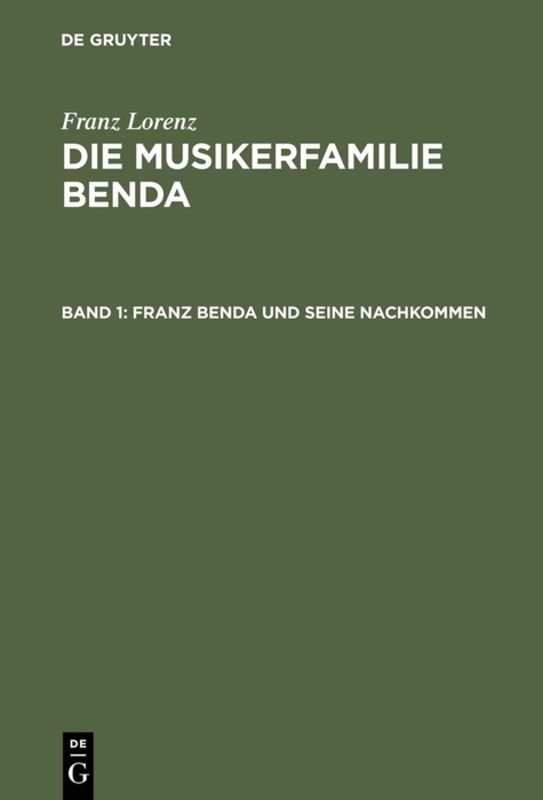 Franz Benda und seine Nachkommen