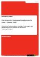 Das deutsche Staatsangehörigkeitsrecht vom 1. Januar 2000