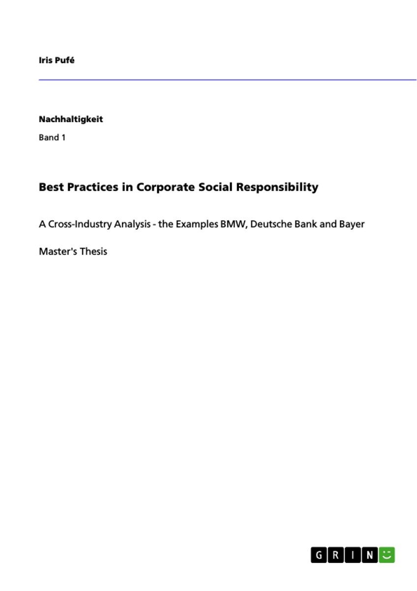 Best Practices in Corporate Social Responsibility