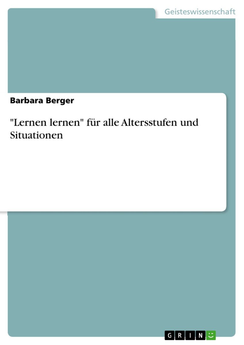 'Lernen lernen' für alle Altersstufen und Situationen