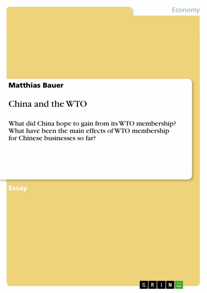 China and the WTO