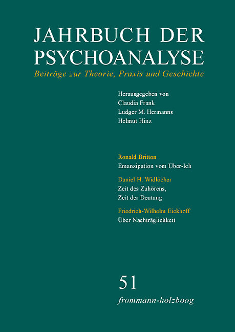 Jahrbuch der Psychoanalyse / Band 51