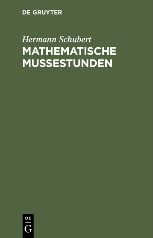 Mathematische Mußestunden