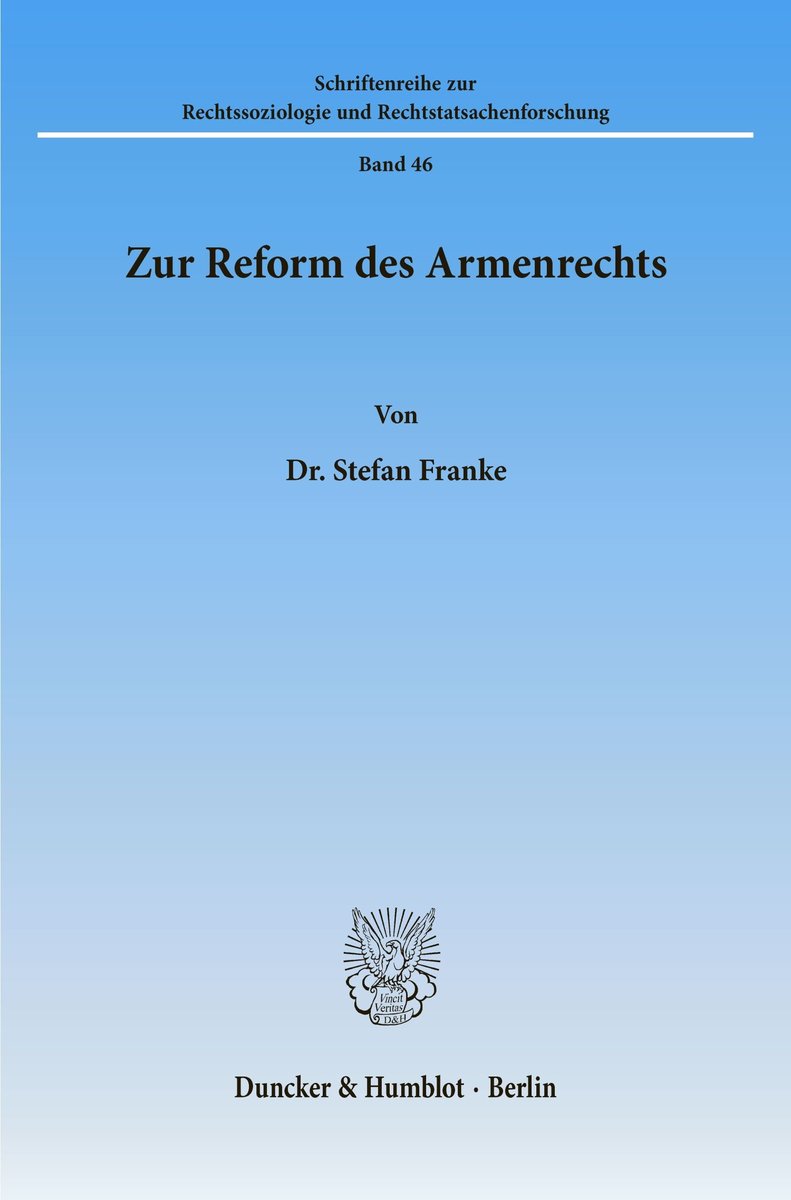 Zur Reform des Armenrechts.