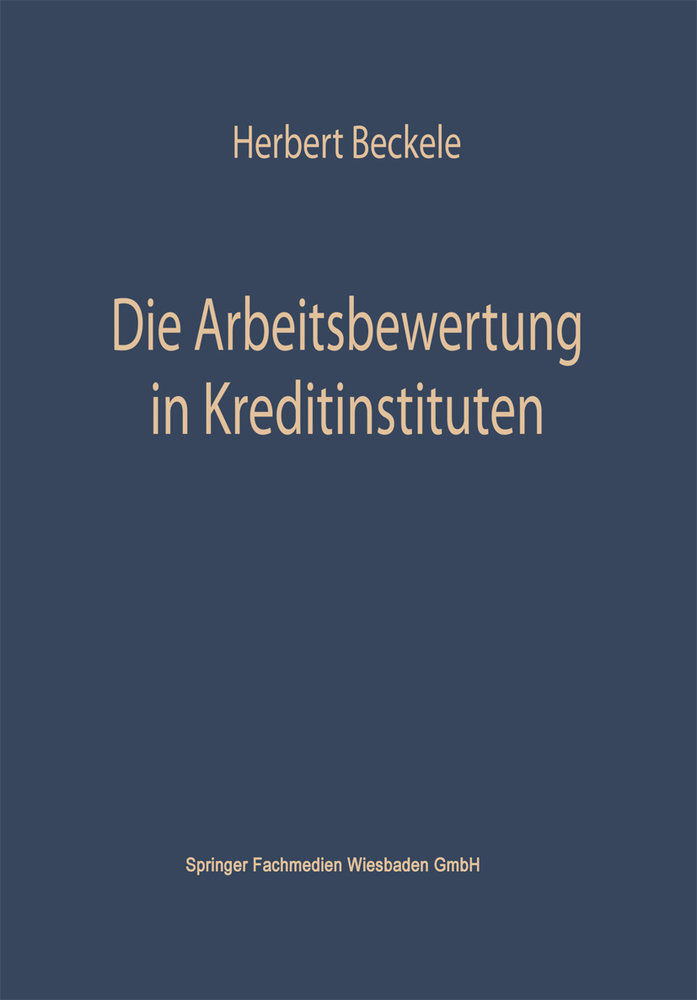 Die Arbeitsbewertung in Kreditinstituten