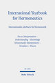 International Yearbook for Hermeneutics / Internationales Jahrbuch für Hermeneutik