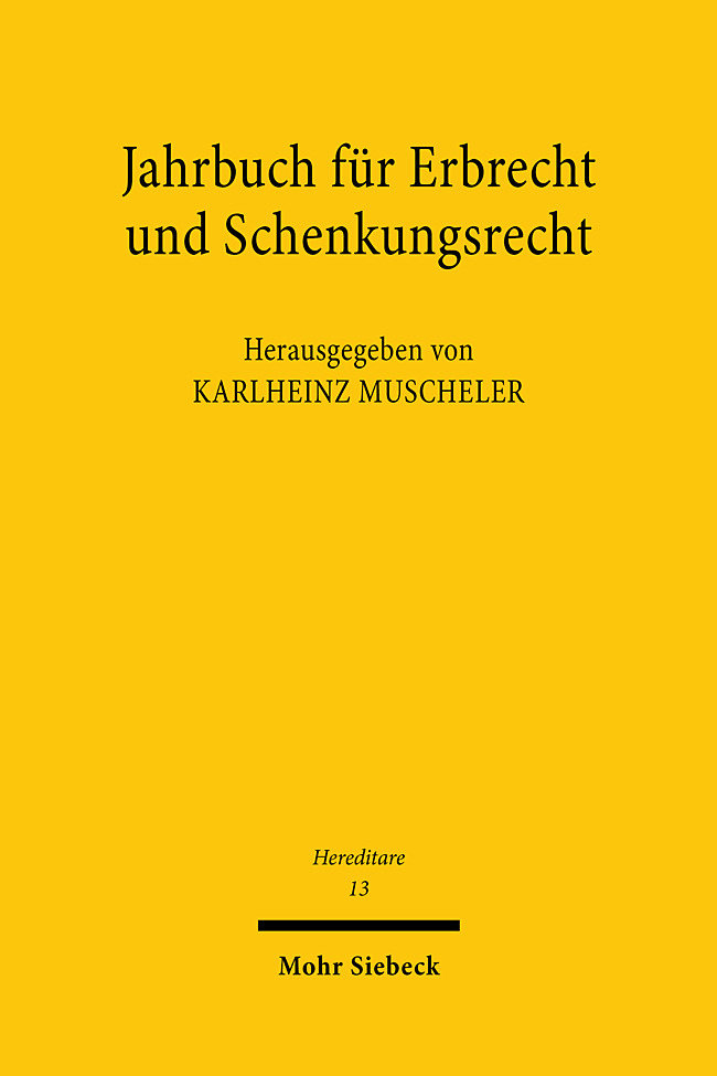 Jahrbuch für Erbrecht und Schenkungsrecht