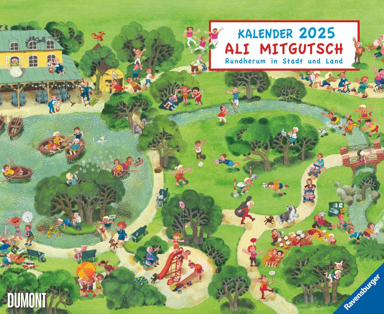 Ali Mitgutsch 2025 - Wimmelbilder - DUMONT Kinder-Kalender - Querformat 52 x 42,5 cm - Spiralbindung