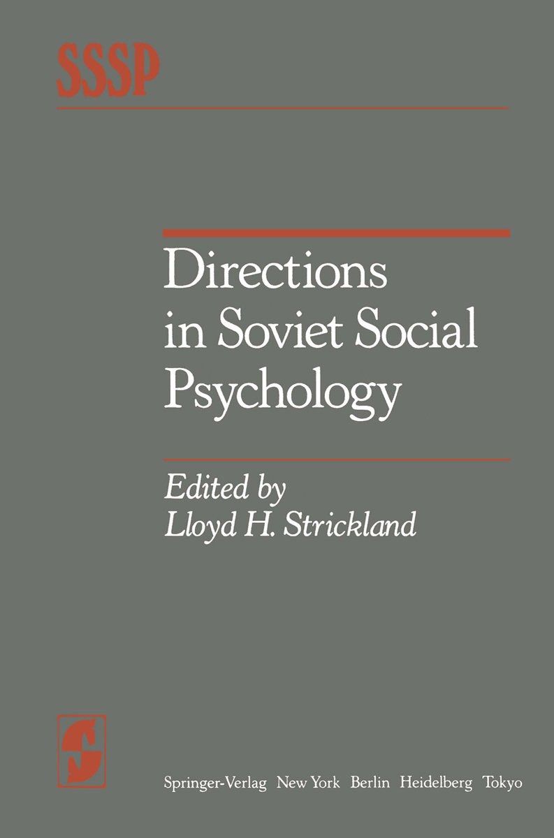 Directions in Soviet Social Psychology