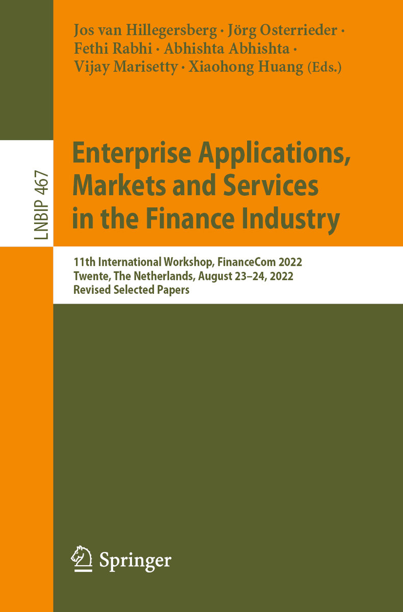 Enterprise Applications, Markets and Services in the Finance Industry