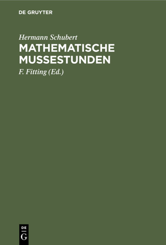 Mathematische Mußestunden