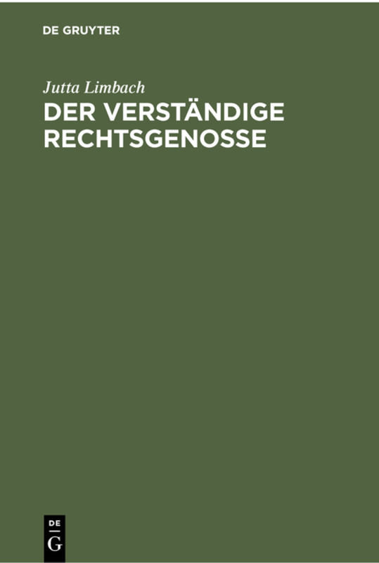 Der verständige Rechtsgenosse