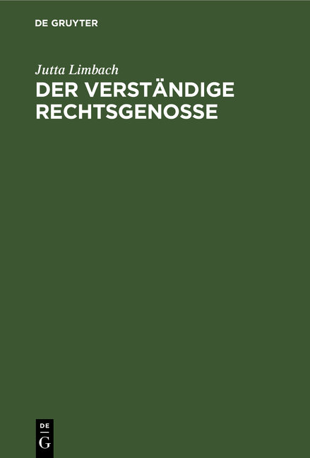 Der verständige Rechtsgenosse