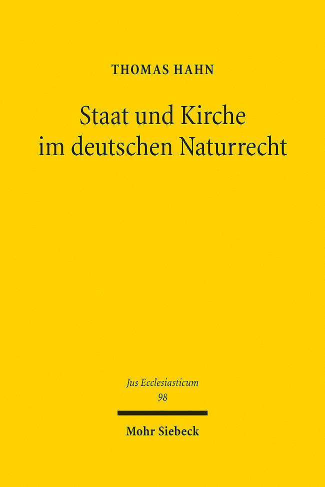 Staat und Kirche im deutschen Naturrecht