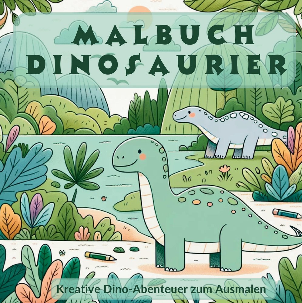 Mein urzeitliches Dinosaurier Malbuch - Kreative und faszinierende Dino - Ausmalvorlagen.