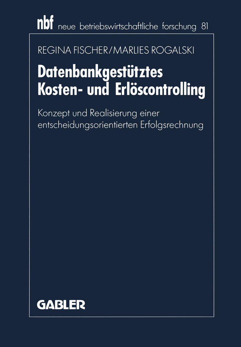 Datenbankgestütztes Kosten- und Erlöscontrolling