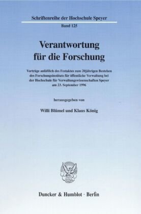 Verantwortung für die Forschung.