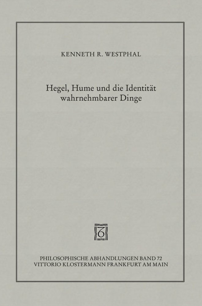 Hegel, Hume und die Identität wahrnehmbarer Dinge