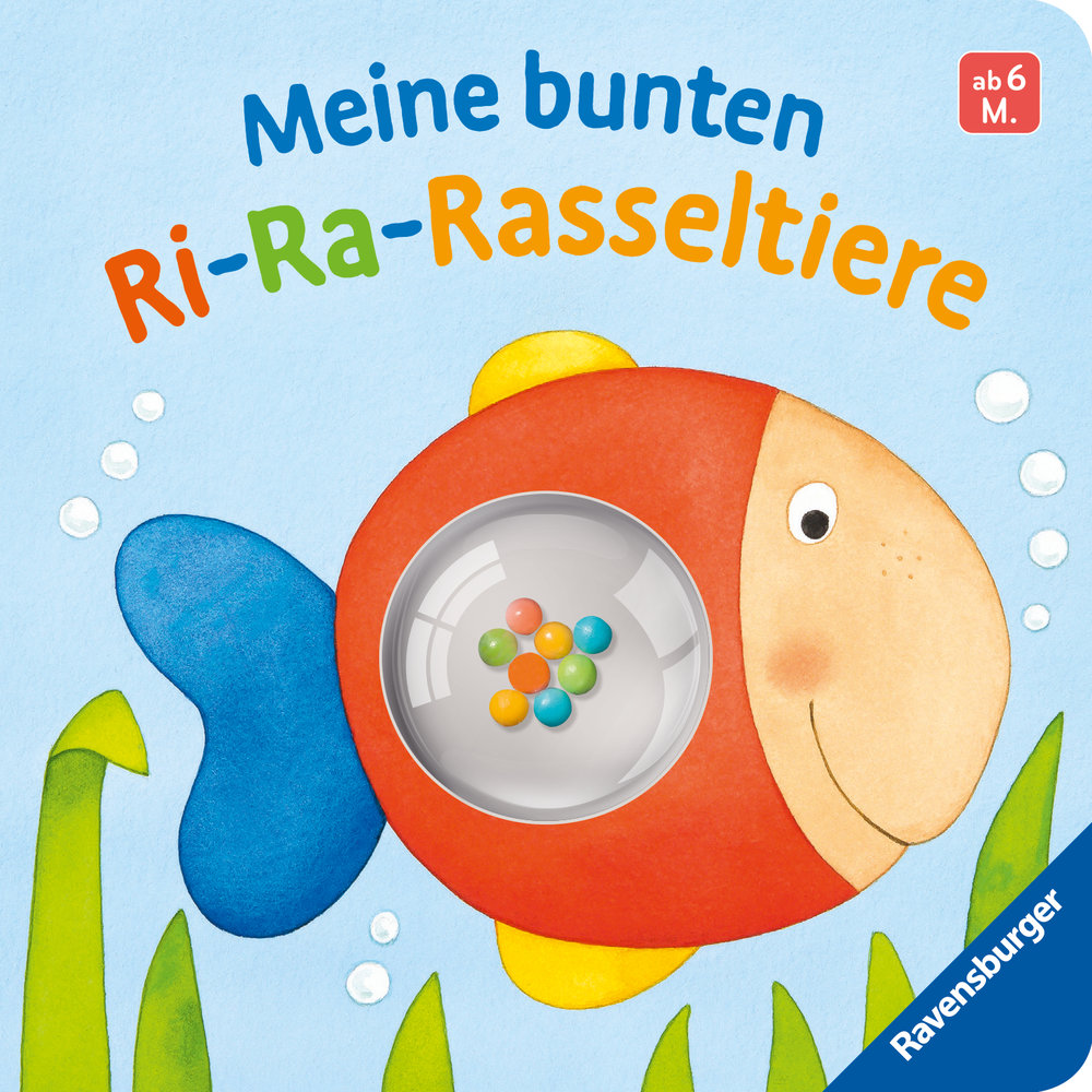 Meine bunten Ri-Ra-Rasseltiere - Rasselbuch für Kinder ab 6 Monaten, Babybuch, Spielbuch