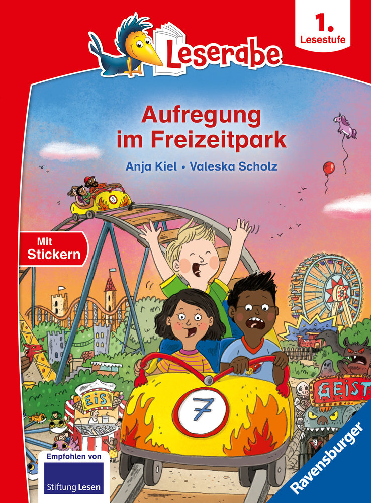 Aufregung im Freizeitpark - Lesen lernen mit dem Leseraben - Erstlesebuch - Kinderbuch ab 6 Jahren - Lesenlernen 1. Klasse Jungen und Mädchen (Leserabe 1. Klasse)