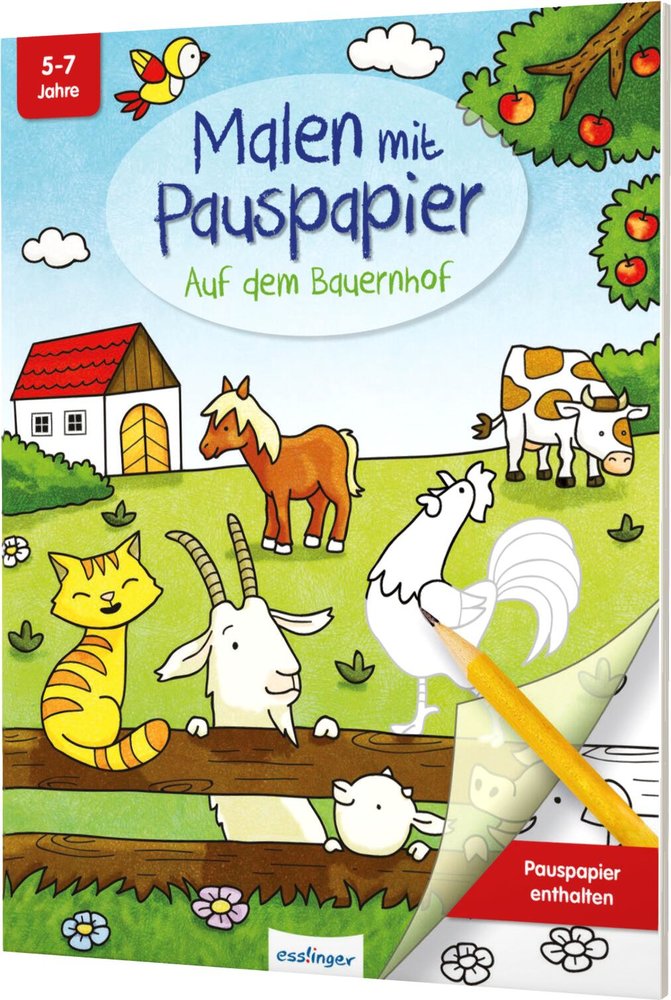 Malen mit Pauspapier: Auf dem Bauernhof