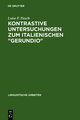 Kontrastive Untersuchungen zum italienischen 'gerundio'