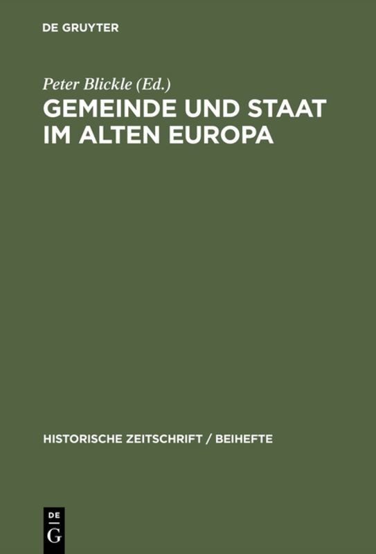 Gemeinde und Staat im Alten Europa