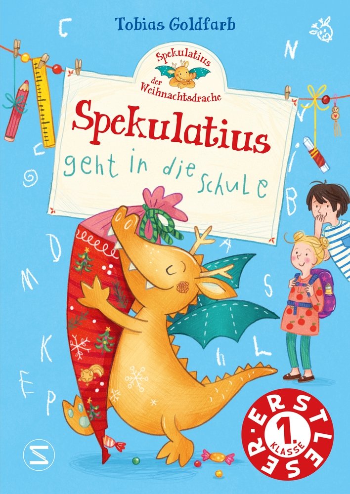 Spekulatius, der Weihnachtsdrache. Spekulatius geht in die Schule