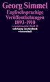 Englischsprachige Veröffentlichungen 1893-1910