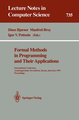 Formal Methods in Programming and Their Applications