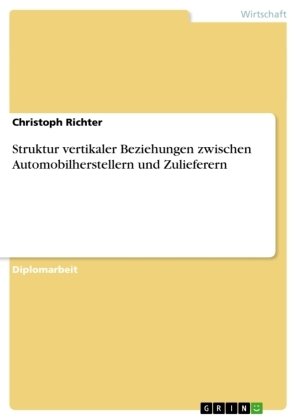 Struktur vertikaler Beziehungen zwischen Automobilherstellern und Zulieferern