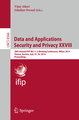 Data and Applications Security and Privacy XXVIII