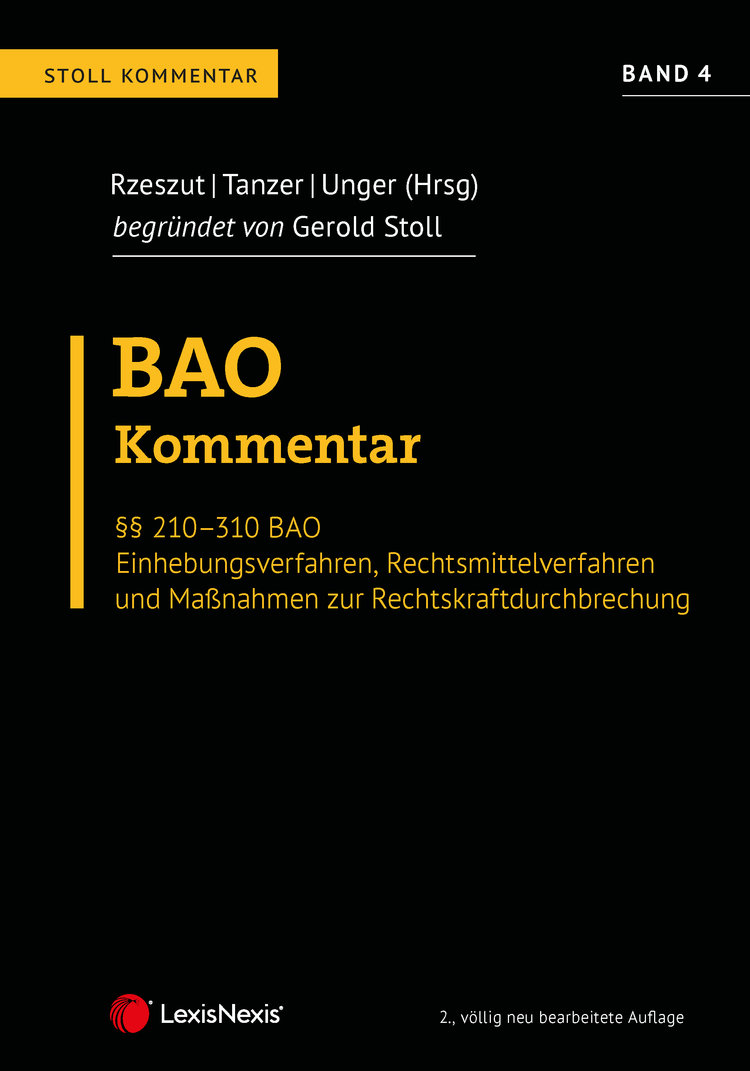 BAO Bundesabgabenordnung - Stoll Kommentar Band 4