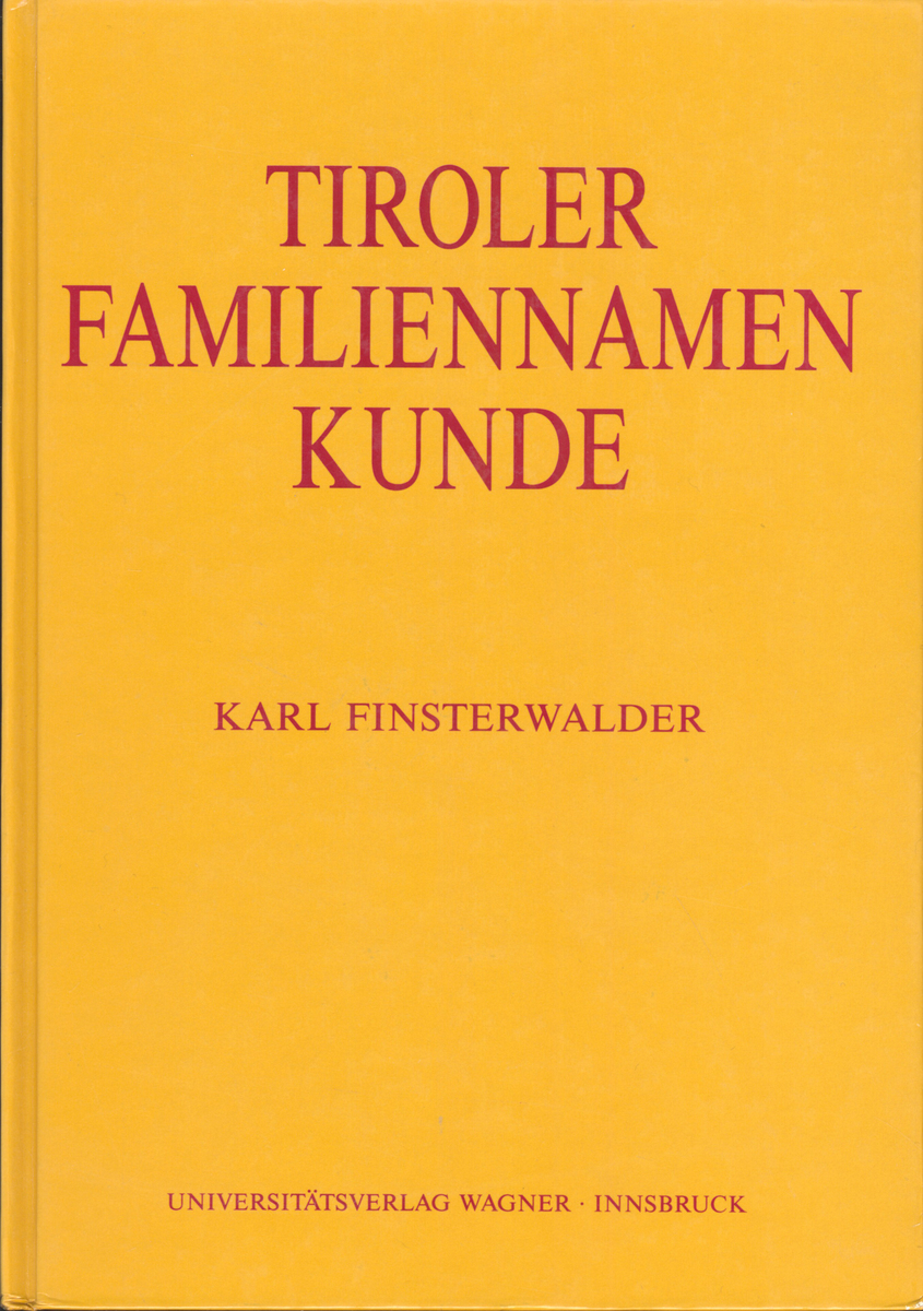 Tiroler Familiennamenkunde