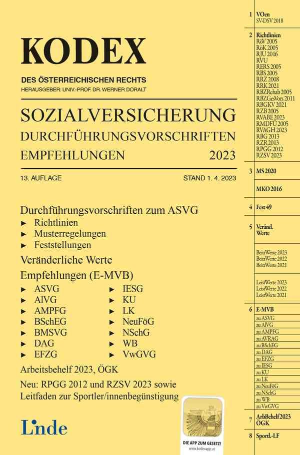 KODEX Sozialversicherung 2023, Band III