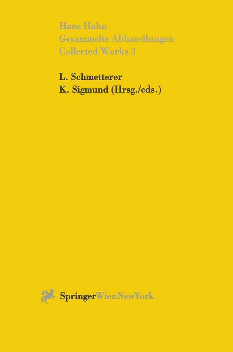 Gesammelte Abhandlungen III - Collected Works III