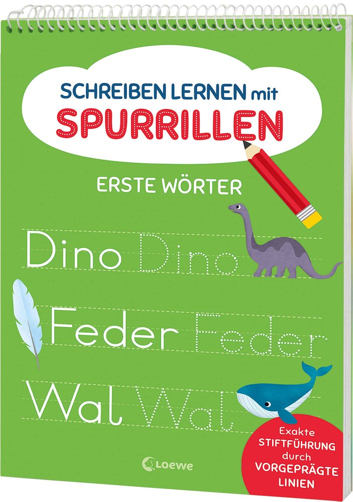 Schreiben lernen mit Spurrillen - Erste Wörter