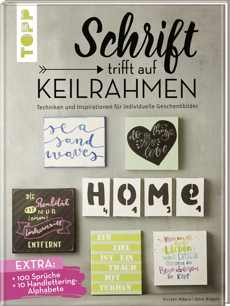 Schrift trifft auf Keilrahmen