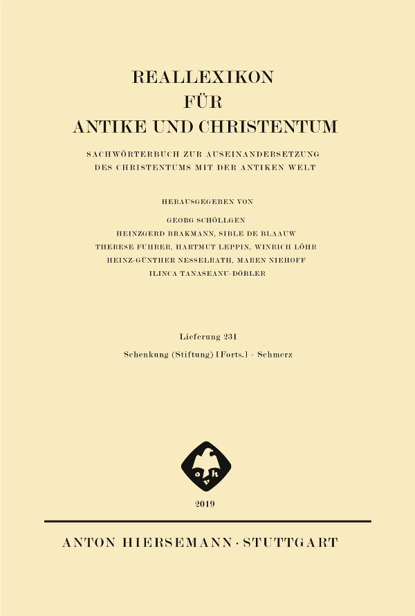 Reallexikon für Antike und Christentum