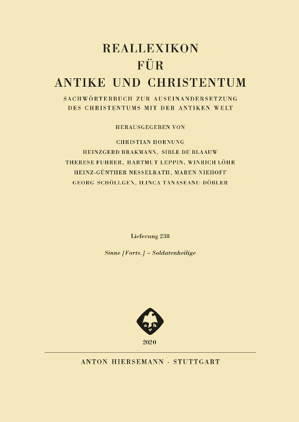 Reallexikon für Antike und Christentum