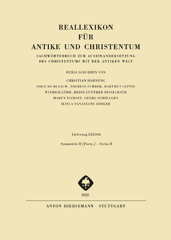 Reallexikon für Antike und Christentum