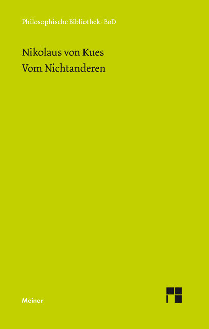 Schriften in deutscher Übersetzung / Vom Nichtanderen