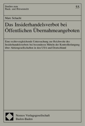 Das Insiderhandelsverbot bei Öffentlichen Übernahmeangeboten