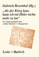 ¿Als der Krieg kam, hatte ich mit Hitler nichts mehr zu tun¿