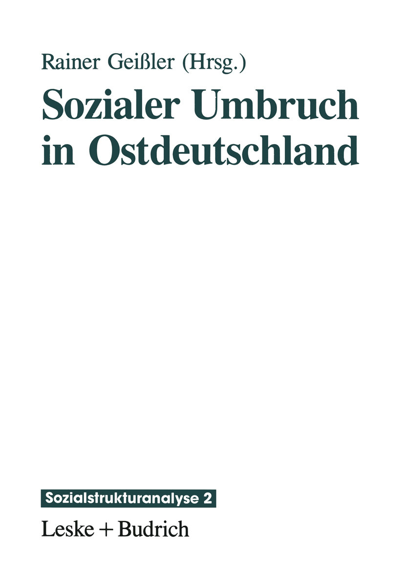 Sozialer Umbruch in Ostdeutschland