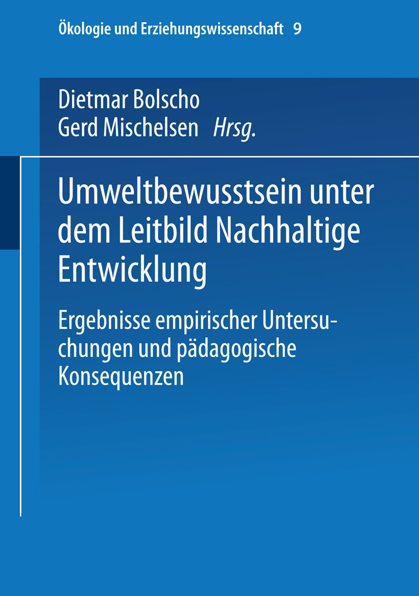 Umweltbewusstsein unter dem Leitbild Nachhaltige Entwicklung